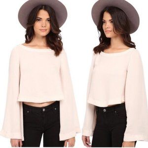 Free People Stars Aligned Flare Sleeve Blouse
